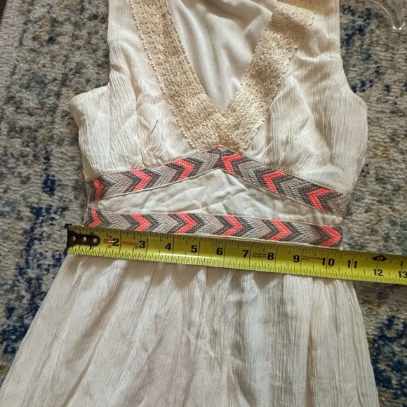 Flying Tomato Women’s V-neck Lace Maxi Dress with Aztec design - Picture 4 of 7